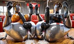 ai_generated atomic_heart cum feet futanari the_twins_(atomic_heart)