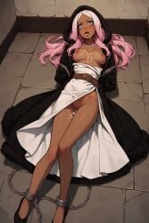 1girls 2025 ai_generated big_butt big_thighs enen_no_shouboutai female female_only fire_force hibana long_hair nipples pink_hair princess_hibana prison prisoner pussy running_mascara runny_makeup shocked soprano_r34 wet_pussy