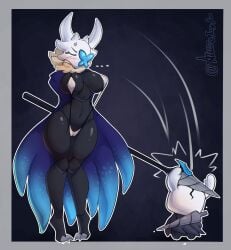 azura_inalis breasts female hollow_knight lampy_(azura_inalis) protagonist_(hollow_knight)