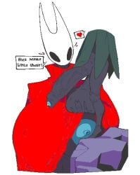 2025 2_horns areola arthropod balls big_balls big_penis biped black_body black_breasts black_eyes black_text blue_areola blue_glans blue_nipples bodily_fluids breasts brother_(lore) brother_and_sister_(lore) clothing dialogue duo english_text exclamation_point female foreskin genital_fluids genitals glans half_brother_(lore) half_sister_(lore) heart_symbol hollow_knight horn hornet_(hollow_knight) huge_balls huge_cock incest_(lore) larger_female looking_at_genitalia looking_at_penis male male/female nipple_outline nipples penis popcatpixel precum red_clothing red_heart sibling_(lore) simple_background sister_(lore) size_difference smaller_male speech_bubble standing talking_to_another team_cherry text the_knight_(hollow_knight) uncircumcised vein veiny_penis white_background white_head