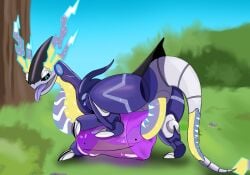 animal_genitalia breeding_mount ditto feral interspecies miraidon monster nintendo paradox_pokemon pokemon pokemon_(species) pokemon_sv slime slime_monster