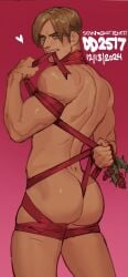 leon_scott_kennedy resident_evil resident_evil_2 resident_evil_2_remake resident_evil_4 resident_evil_4_remake ribbon_bondage seansketches tied_up