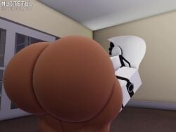 2024 3d animated ass ass ass_clapping big_ass big_butt bubble_ass bubble_butt dark-skinned_female dark_skin enormous_ass female female_only haydee haydee_(game) helmet huge_ass huge_butt muitetul no_sound roblox robloxian robot robot_girl solo tagme thick_thighs twerking video