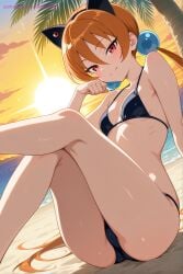 1boy1girl ai ai_generated alisa_southerncross ass ass_focus asshole cat_ears cum cum_in_ass cum_in_pussy cum_in_pussy cum_inside from_behind goonimeai keroro_gunsou naked naked_female orange_hair penetration pussy pussy_lips sex spreading squatting vagina vaginal_penetration vaginal_sex