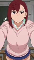 ai_art ai_assisted ai_generated ass belly belly_expansion big_ass big_belly big_breasts curvy dandadan dark_eyes dark_hair drunk female female momo_ayase nude pregnant pub voluptuous voluptuous_female white_skin