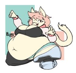 bbw big_breasts breasts capri cleavage female furry huge_breasts overweight polarisrdx thick_thighs wide_hips