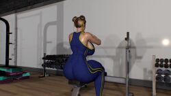 cheating chun-li hi_res huge_ass huge_breasts kingfish_789 pervert pinup side_view squatting street_fighter street_fighter_6 virt-a-mate virtamate