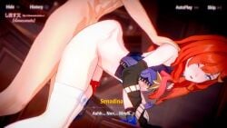 1boy 1girls 3d animated ass ass_ripple ass_shake bare_shoulders bent_over black_gloves blinking blue_eyes bouncing_breasts breasts breasts_out chair clothed_female_nude_male crop_top curvy deep_penetration deep_skin doggy_style dutch_angle elbow_gloves eyebrows_hidden_by_hair eyelashes female_focus from_side gloves grabbing_another's_shoulder gradient_eyes hair_between_eyes hand_on_another's_shoulder head_tilt honkai_(series) honkai_impact_3rd huge_ass indoors jiggle large_breasts library long_hair long_legs multicolored_eyes multicolored_hair muscular muscular_male navel nipples nude on_chair open_clothes open_mouth open_shirt orange_hair raised_eyebrows red_hair senadina senadina_(deepspace_anchor:_first_light) senadina_(honkai_impact) sex sex_from_behind shinaosumata side_ponytail sidelocks single_hair_intake skindentation sleeveless solo_focus standing streaked_hair tagme thick_thighs thigh_strap thighhighs thighs toned toned_female unzipped very_long_hair video vignetting white_thighhighs wince zipper