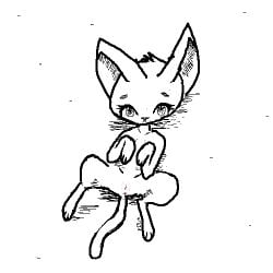1:1 2014 :< aliasing anus digital_media_(artwork) domestic_cat felid feline felis female feral genitals low_res mammal naircat semi-anthro simple_background solo vulva white_background