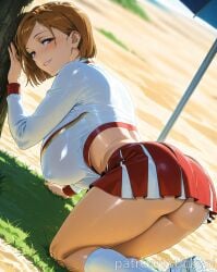 1girls ai_generated anime breasts breasts brown_eyes brown_hair eyes fit jujutsu_kaisen kugisaki_nobara nobara_kugisaki nsfw stickyai