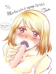 attack_on_titan blonde_hair blush censored female penis petra_ral