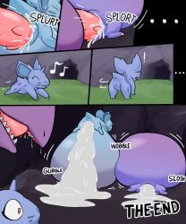absurd_res anus belly big_belly big_penis bodily_fluids comic cum cum_ballooning cum_inside evolutionary_family excessive_cum excessive_genital_fluids female feral gaping_vagina generation_1_pokemon genital_fluids genitals group hi_res huge_belly hyper hyper_inflation imminent_sex inflation inflation leaking_cum male male/female multiple_orgasms nidoking nidoran nidoran♀ nintendo orgasm otherthatguy penis pokemon pokemon_(species) size_difference tears trio vulva