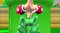 2girls disembodied_penis mario_(series) no_sound piranha_plant rayhuma sucking_balls tagme video