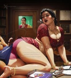 aunty big_breasts big_nipples cum cumshot curvy facial indian jewelry large_breasts milf natural_breasts nipple_piercing nude pubes pubic_hair rasigunn rasigunn_digitalart sagging_breasts saggy_breasts sexy