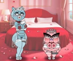 2025 3_toes 4_fingers anthro areola arm_under_breasts arms_bent armwear bare_shoulders bedroom bedroom_eyes belly bent_arm big_areola big_breasts big_ears big_eyes big_glasses big_nipples biped bite biting_lip biting_own_lip black_eyebrows black_eyes black_eyewear black_glasses black_markings black_pubes blue_body blue_breasts blue_ears blue_fur blush bodily_fluids bottomless bottomless_anthro bottomless_female bottomwear bra breast_size_difference breasts bridal_lingerie bride cartoon_network chubby_cheeks clothed clothing collar collar_tag crotchless_clothing crotchless_panties crotchless_underwear cupless_bra curved_eyebrows digital_drawing_(artwork) digital_media_(artwork) domestic_cat duo ears_down elbow_gloves elderly elderly_anthro elderly_female eyebrows eyelashes eyewear facial_markings feet felid feline felis female fingers flower flower_crown footwear frilly frilly_clothing front_view fur garter_belt garter_straps genital_fluids genitals glasses glistening glistening_genitalia glistening_vulva gloves half-closed_eyes hand_on_breast hands_on_own_breasts handwear head_markings heart_collar_tag heart_symbol heavy_blush hi_res high_heels holding_breast huge_areola huge_breasts huge_nipples humanoid_hands inside iris joanna_watterson lagomorph larger_female leaking leaking_pussy legband legs_together legwear leporid light_body light_fur lingerie lipstick long_eyelashes looking_at_viewer looking_away makeup mammal markings mary_senicourt mature_anthro mature_female mouth_closed muzzle_(marking) narrowed_eyes navel nipples no_pupils open_skirt overweight overweight_anthro overweight_female panties photo_background photography_(artwork) pink_areola pink_blush pink_body pink_ears pink_fur pink_heart pink_nipples pink_nose pink_vulva pivoted_ears plant plantigrade platform_footwear platform_heels pointy_ears pressing_breasts_together prick_ears pubes puffy_areola puffy_nipples purple_lipstick pussy_juice_leaking rabbit red_areola red_collar red_lipstick red_nipples round_head round_nose seductive self_bite shoes short_stack shy size_difference skirt slightly_chubby slightly_chubby_anthro slightly_chubby_female smaller_female snout standing straight_legs takeshi1000 teeth the_amazing_world_of_gumball thick_thighs thigh_highs thighband toes topless topless_anthro topless_female translucent translucent_bottomwear translucent_clothing translucent_legwear translucent_skirt translucent_thigh_highs translucent_veil underwear vaginal_fluids vaginal_fluids_on_leg veil vulva wearing_glasses wedding_veil whisker_markings white_armwear white_bra white_clothing white_elbow_gloves white_eyebrows white_footwear white_gloves white_handwear white_high_heels white_legwear white_lingerie white_markings white_panties white_thigh_highs white_underwear wide_hipped_anthro wide_hipped_female wide_hips wrinkles