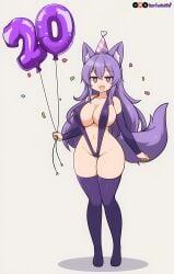 ai_generated big_breasts big_breasts bikini birthday breasts breasts breasts breasts curvy cute dog_ears dog_girl doggirl female female female_focus happy highres hips huge_boobs huge_breasts kemonomimi light_skin light_skinned_female long_hair patreon_username petgirl petite purple_ears purple_eyes purple_hair purple_tail self_upload sling_bikini thick_thighs thighhighs thighs tori toriwoofs watermark wavy_hair white_skin white_skinned_female wide_hips wolf_ears