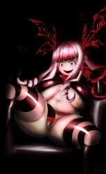 alternate_breast_size areola areola_slip areolae ass ass belly big_ass big_butt breasts breasts death_end_re;quest death_end_re;quest_2 horns huge_ass huge_breasts large_ass large_breasts latex masturbation masturbation_(female) nipples open_mouth pink_eyes pink_hair pussy rotten_dollhart shortstack skindentation thick_thighs thighs vagina