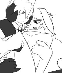 1boy 1boy1girl 1girls 2025 accessory assistant assisted_masturbation big_dom_small_sub black_arms black_eyes black_horn black_pants bodyguard breasts bunny_ears bunny_girl button_eyes buttons candy carrying_partner clawed_fingers claws clothed_male_nude_female crying crying_with_eyes_open dacryphilia dangerous_forest dominant dominant_male drooling emmet64 fake_animal_ears female finger_fuck fingering_partner fingering_pussy fingerless_gloves fpe fundamental_paper_education grabbing_breasts height_difference holding_legs ibispaintx in_heat legs_up machine_girl_(kaaatie) male male/female monochrome multi_arm multi_limb needy no_ai non_fpe not_ai_generated nude_female rabbit_ears rabbit_girl ram_horn redesign rolled_up_sleeves rubbing_pussy self_upload shirt size_difference sketch sketchy submissive submissive_female tears tears_of_pleasure tie vest vivian_(kaaatie) white_pupils y/n