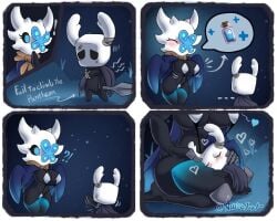 azura_inalis breasts female hollow_knight lampy_(azura_inalis) protagonist_(hollow_knight)