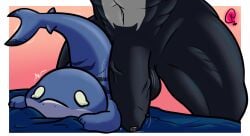 2d balls big_dom_small_sub big_penis black_body blue_body bodily_fluids dominant duo fish gay genital_fluids genitals half-erect imminent_sex jeff_the_land_shark kakau221 male male/male marine marvel marvel_rivals muscular muscular_male non-human penis precum scared scared_expression shaking shark size_difference smaller_male tail tears toony trembling venom_(marvel)