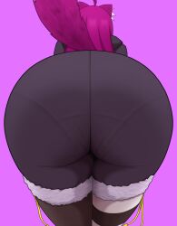 1girls animal_ears ass ass_focus big_ass bottom_heavy bubble_butt clothing dat_ass digi_(digitalbasic) fat_ass female female_only huge_ass indie_virtual_youtuber large_ass massive_ass original pants pantylines pink_background rear_view ryuseiart solo tail thick_ass thick_thighs virtual_youtuber wide_hips