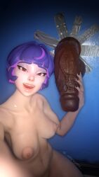 1futa 1girls 3d 3d_(artwork) 3d_render 9:16 balls big_balls big_penis breasts dark-skinned_futa dark_skin female futanari glory_hole highres holding_penis huge_cock intersex juno_(overwatch) kneeling medium_breasts multicolored_hair nipples nude nude_female nyl_juno nyl_pharah open_mouth overwatch overwatch_2 penis pharah pink_hair pink_nipples purple_hair rapid99 red_eyes selfie short_hair thick_thighs two_tone_hair veiny_penis
