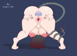 ass ass_focus ass_up asshole black_hair chubby chubby_female dildo dildo_in_ass female furry jane_doe_(zenless_zone_zero) kemonomimi long_hair nipples pussy rat rat_ears rat_tail sex_toy solo vagina yumi_mi zenless_zone_zero zzz