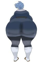 blue_hair cyllene huge_ass pokemon pokemon_legends:_arceus rear_view short_hair