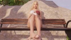 1boy 1girls animated barefoot big_ass big_breasts blonde_hair emilie_de_rochefort feet female foot_fetish footjob lazyprocrastinator no_sound pov shorter_than_30_seconds tagme teenager tekken tekken_8 thick_thighs video