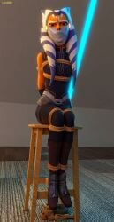 3d 3d_(artwork) ahsoka_tano algoid bondage bondage bound female female_focus female_only gag star_wars