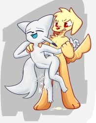 anthro artist_collaboration artist_name ass balls bird_dog bodily_fluids bulge bulge_from_behind canid canine canis cum cum_inside digital_media_(artwork) domestic_dog duo ears_up female floppy_ears fluffy fluffy_tail from_behind_position fur genital_fluids genitals golden_retriever grabbed guardian_spirit hair helpless hunting_dog joxh kamume833 lifted_up looking_pleasured male male/female male/male male_penetrating mammal microsoft nude open_mouth ori_(series) penetration penile penis rafa_(rekku484) retriever sex shaded simple_background smile sol_(joxh) tail text trapped vaginal_penetration vaginal_penetration white_body white_fur xbox_game_studios yellow_body yellow_fur