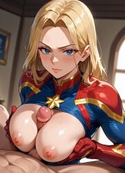 ai_generated anime_style boobjob breasts captain_marvel titjob