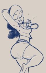 danny_phantom female female_only human monochrome nickelodeon selfie short_shorts slim2k6 solo valerie_gray