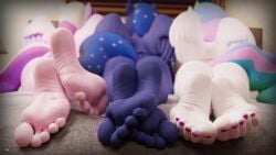 3girls blue_body feet friendship_is_magic kenuwu my_little_pony my_little_pony_friendship_is_magic pink_body pink_nails princess_cadance_(mlp) princess_celestia_(mlp) princess_luna_(mlp) scrunched_toes soles soles_female soles_fetish soles_with_toes_folded tagme toenails toes white_body