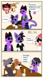 anthro anthro_on_anthro anthro_only catnap catnap_(poppy_playtime) comic comic_page comic_panel critters_(poppy_playtime) domestic_cat eli_744_(artists) feline furry_only no_humans oc ocs poppy_playtime poppy_playtime_(chapter_3) purple_fur purple_skin sex smiling_critters tagme