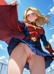 ai_generated anime anime_style captain_marvel female_nudity naked