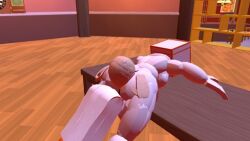 ass_grab coach_(recroom) enjoying face_in_ass rec_room recroom rimming sniffing_ass