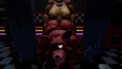 2boys 3d 3d_animation anal anal_sex animated animatronic anthro artist_request ass balls bear belly big_ass big_moobs bouncing_ass bouncing_moobs chubby_male five_nights_at_freddy's fox foxy_(fnaf) freddy_(fnaf) freddy_fazbear furry huge_ass male/male male_penetrating_male moobs nipples no_sound overweight_male penis tagme tagme_(artist) tongue_out video video_game_character wide_hips