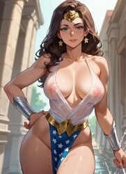 ai_generated anime anime_style breasts peeing see-through_clothing wonder_woman