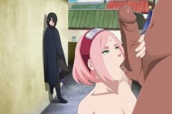 1girls 2boys against_wall ball_sucking being_watched big_penis black_eyes black_hair blonde_hair boruto:_naruto_next_generations brown_penis brown_skin cape cheating cheating_wife clothed_male completely_nude completely_nude_female completely_nude_male couple cuckold dark-skinned_male dark_skin darkalx duo duo_focus erection facial_mark fellatio female female_focus forehead_jewel forehead_mark forehead_protector green_eyes hair_over_one_eye hairband hand_on_penis handjob head_out_of_frame hi_res holding_penis human husband_and_wife interracial kneeling large_penis light-skinned_female light-skinned_male looking_at_partner looking_up male milf multiple_boys naked naruto naruto:_the_last naruto_(series) naruto_shippuden netorare ntr nude nude_female nude_male oral out_of_frame outdoors paipan penis pink_hair precum public public_nudity public_sex rooftop sakura_haruno saliva saliva_drip saliva_trail sasuke_uchiha shounen_jump small_breasts standing straight sucking sucking_testicles testicles veiny_penis voyeur