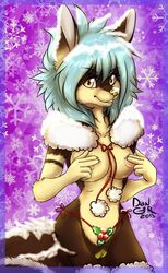 anthro breasts canine female fox fur furry longdanger looking_at_viewer mammal nipples pussy smile solo