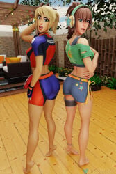 2girls 3d ass female female_only fortnite giocamolly pj_(fortnite) tide_strider_(fortnite)