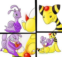 0hd33r 2014 ambiguous_gender ampharos dragon male nintendo oral oral_sex penis pokemon pokemon_(species) sex sliggoo slime snail