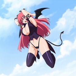 10s 1girls 2013 2d anime_screencap big_breasts boots breasts cleavage cloud demon demon_girl demon_tail demon_wings female female_only firika_mia_shatana flying fully_clothed grand_cru grand_cru_bourgeois head_wings long_hair monster_girl nuki_doki!_tenshi_to_akuma_no_sakusei_battle nukidoki! ova pale-skinned_female pale_skin poro purple_eyes red_hair screen_capture screencap screenshot sky solo succubus succubus_costume succubus_outfit succubus_tail succubus_wings tagme tail thigh_boots thighhighs tied_hair twintails