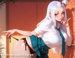 1girls ai_generated ass ass_grab big_ass big_breasts blue_eyes blush breast_grab breasts closed_mouth clothes clothing cute cute_face duo fairy_tail female female_focus large_ass large_breasts light-skinned_female light_skin long_hair looking_at_viewer male mirajane_strauss nipples pink_nipples pussy sexy sexy_body sexy_female standing white_hair younger_female