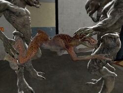 3d alien canine female female_kig-yar gangbang group group_sex halo halo_(series) ibie'shan jackal kig-yar mammal sangheili sex taidakid