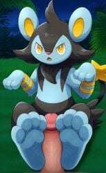 ai_generated feet feet_on_penis foot_fetish foot_play footjob furry game_freak generation_4_pokemon happy luxio nintendo pawjob paws paws_on_penis penis pokemon pokemon_(species) pokemon_dppt pokephilia pov sex toes trainer uncensored