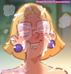 1boy 1girls 2026 big_penis blonde_hair blush bukkake chickpea cum cum_on_face cumshot digital_drawing_(artwork) earrings facial female female_focus glasses hey_arnold! male milf miriam_pataki nickelodeon nickelodeon_animation_studio nipples penis penis_shadow pleasure_face short_hair simple_background straight uncensored unseen_male