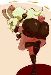 1girls agent_spect-hare ass bunny_ears bunny_girl dark-skinned_female dark_skin huge_ass thick_thighs yo-kai_watch