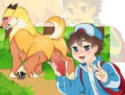 2boys ass ass_focus balls big_penis canine canine_penis clash_of_critters cum dog doggy_style feral genitals homosexual male male_focus penis penis_out player player_character red_eyes solo_male tagme yellow_body zoophillia